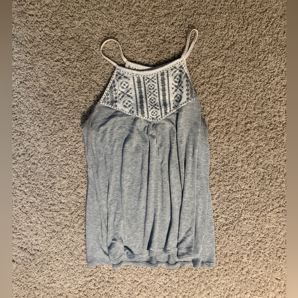 Elegant Gray Lace-Trimmed Camisole